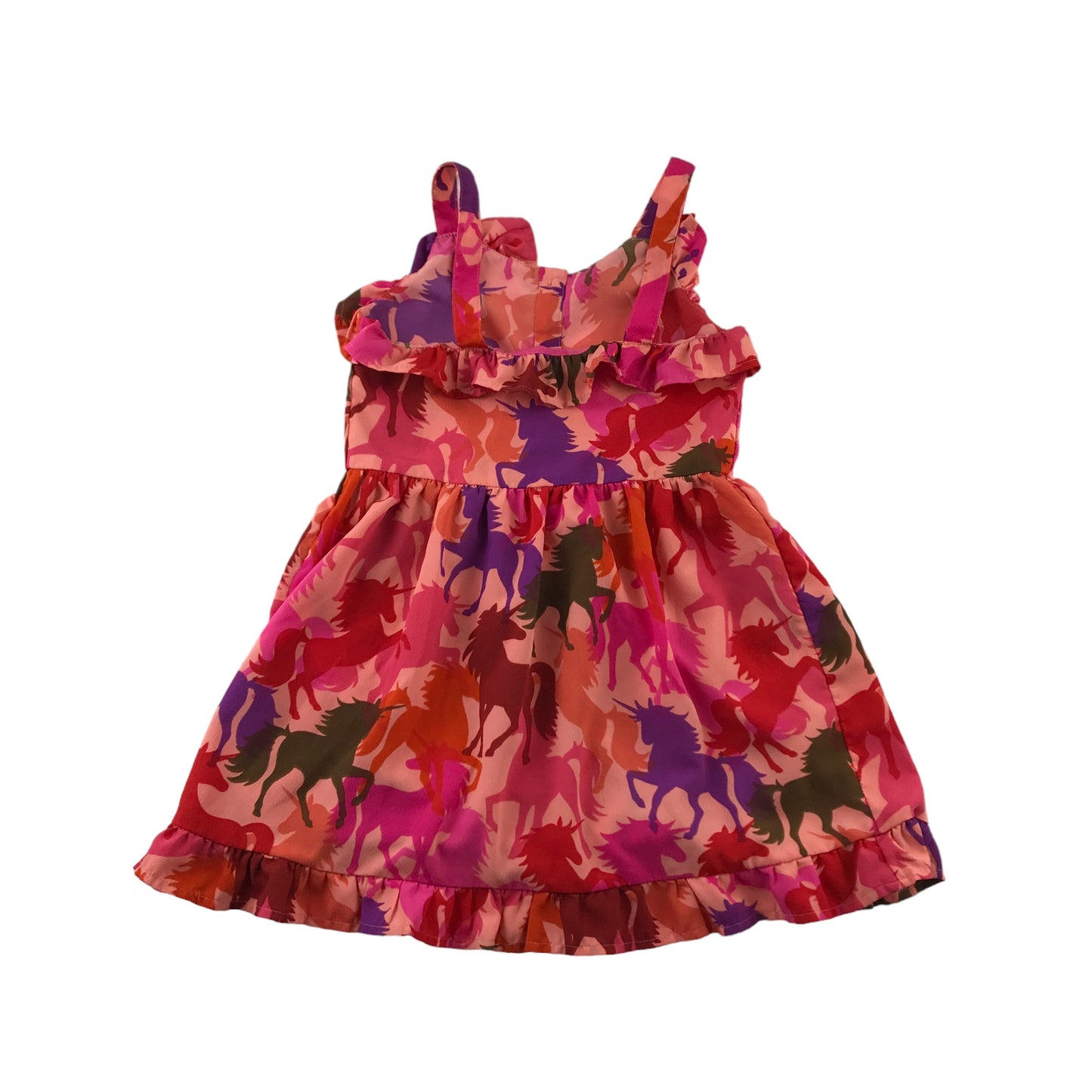 Next Dress Age 5 Pink and Orange Horse Print Design