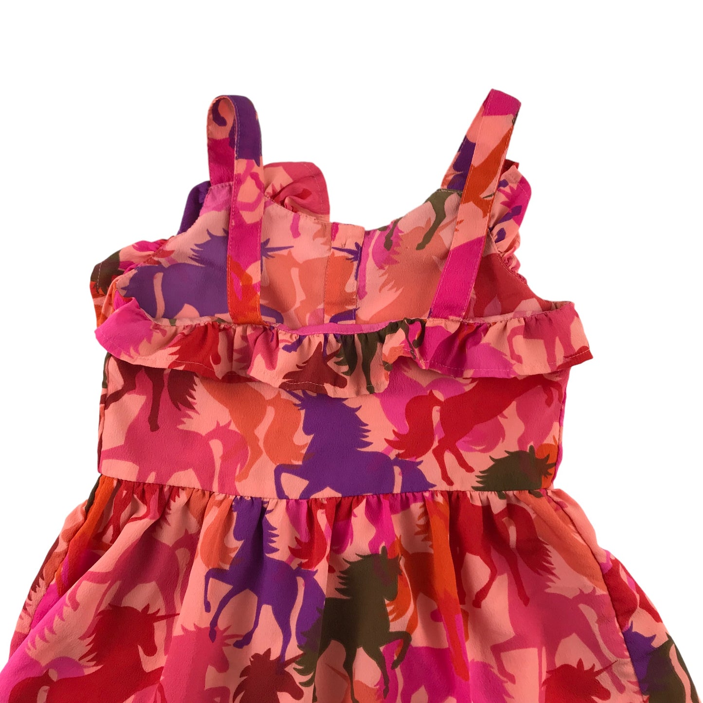 Next Dress Age 5 Pink and Orange Horse Print Design