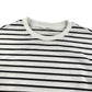 Shein sweater 6-7 years white and black horizontal stripes with printed smiley faces on elbows