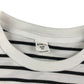 Shein sweater 6-7 years white and black horizontal stripes with printed smiley faces on elbows