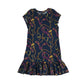Ralph Lauren dress 10-12 years navy blue print pattern drop waist cotton