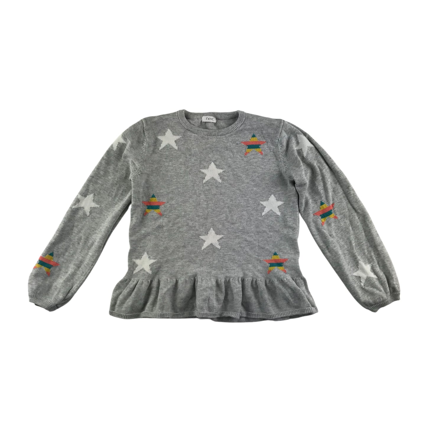 Next jumper 6-7 years grey plain withy star design cotton