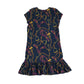 Ralph Lauren dress 10-12 years navy blue print pattern drop waist cotton