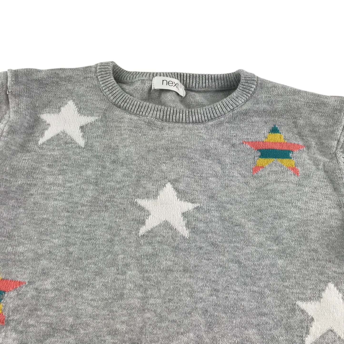 Next jumper 6-7 years grey plain withy star design cotton