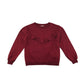 H&M sweater 7-8 years burgundy plain with frilled detail