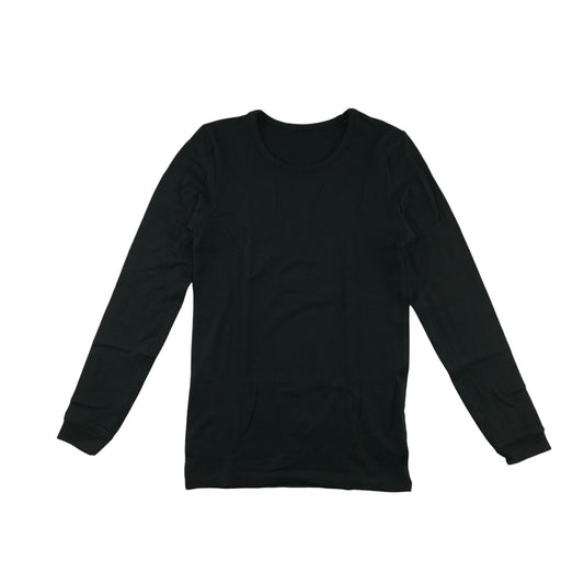 M&S Thermal Top 9-10 Years Black Plain