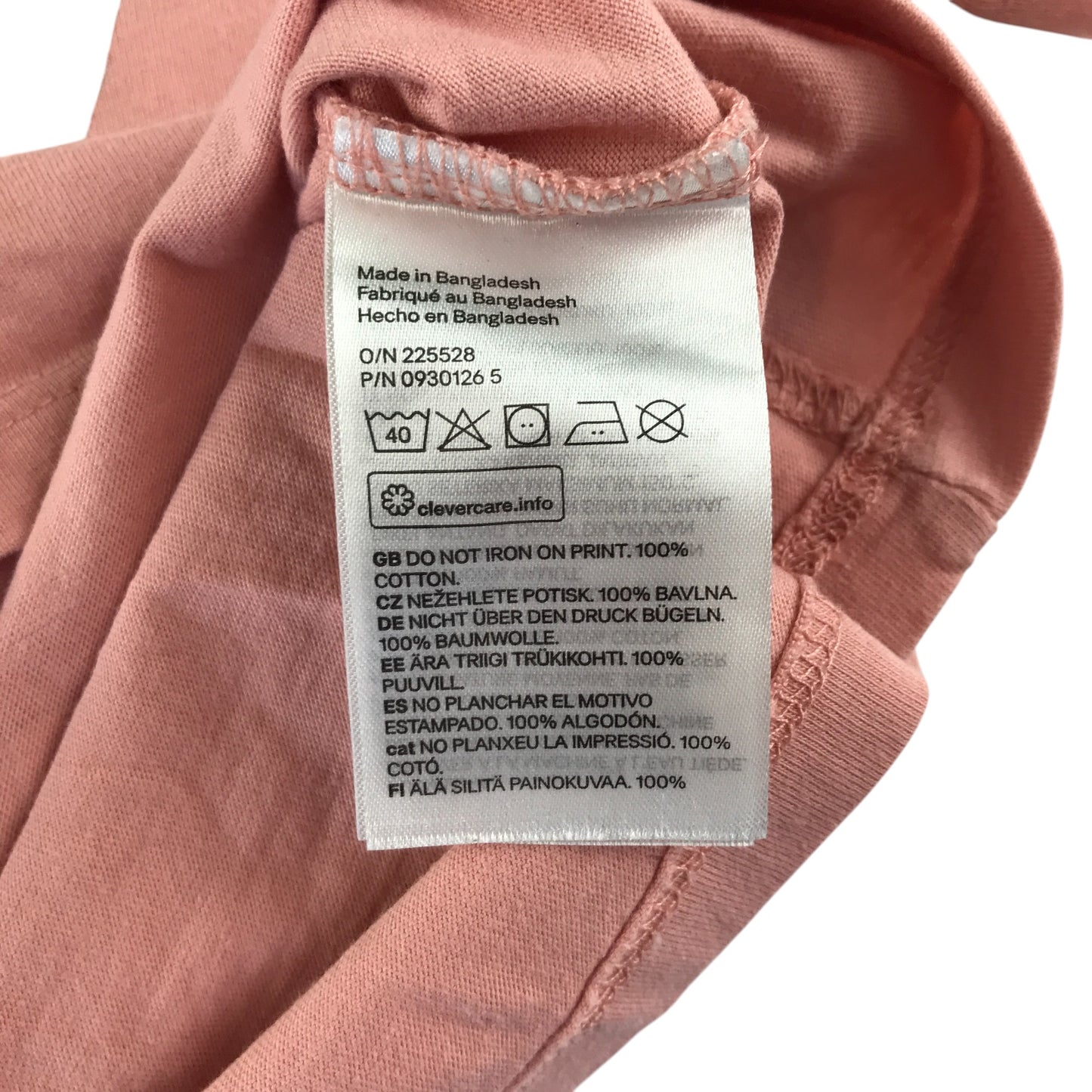 H&M t-shirt 9-10 years pink rabbit graphic design cotton