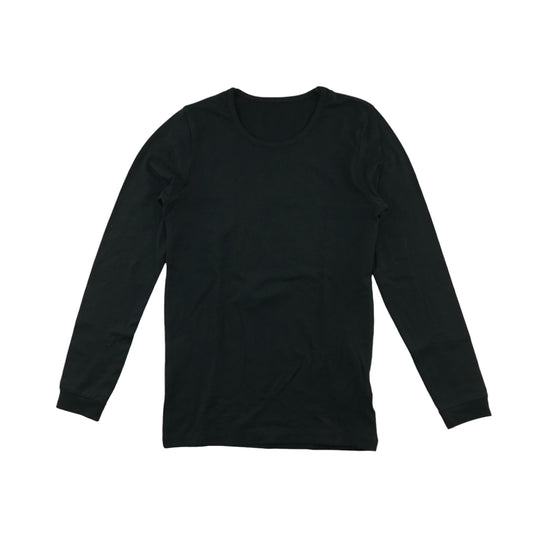 M&S Thermal Top 9-10 Years Black Plain