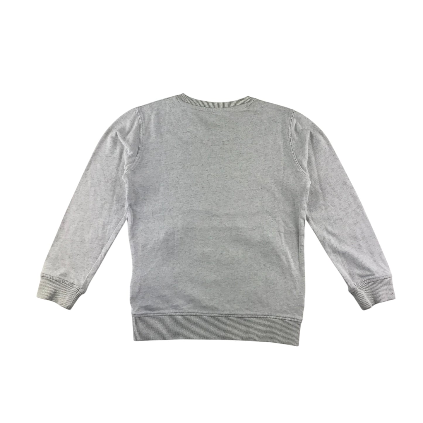 Lyle & Scott sweater 8-9 years grey plain with patch logo cotton