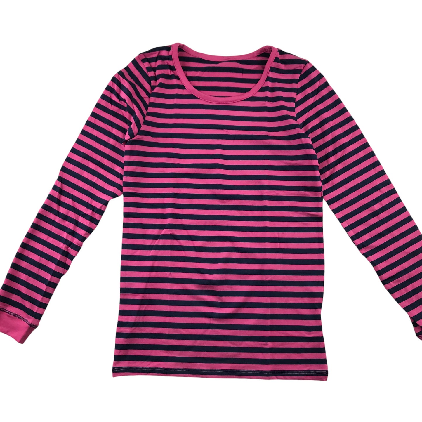 M&S Thermal Top 11-12 Years Pink and Navy Stripy