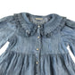 Matalan dress 6-7 years blue denim lace collar detail button up cotton