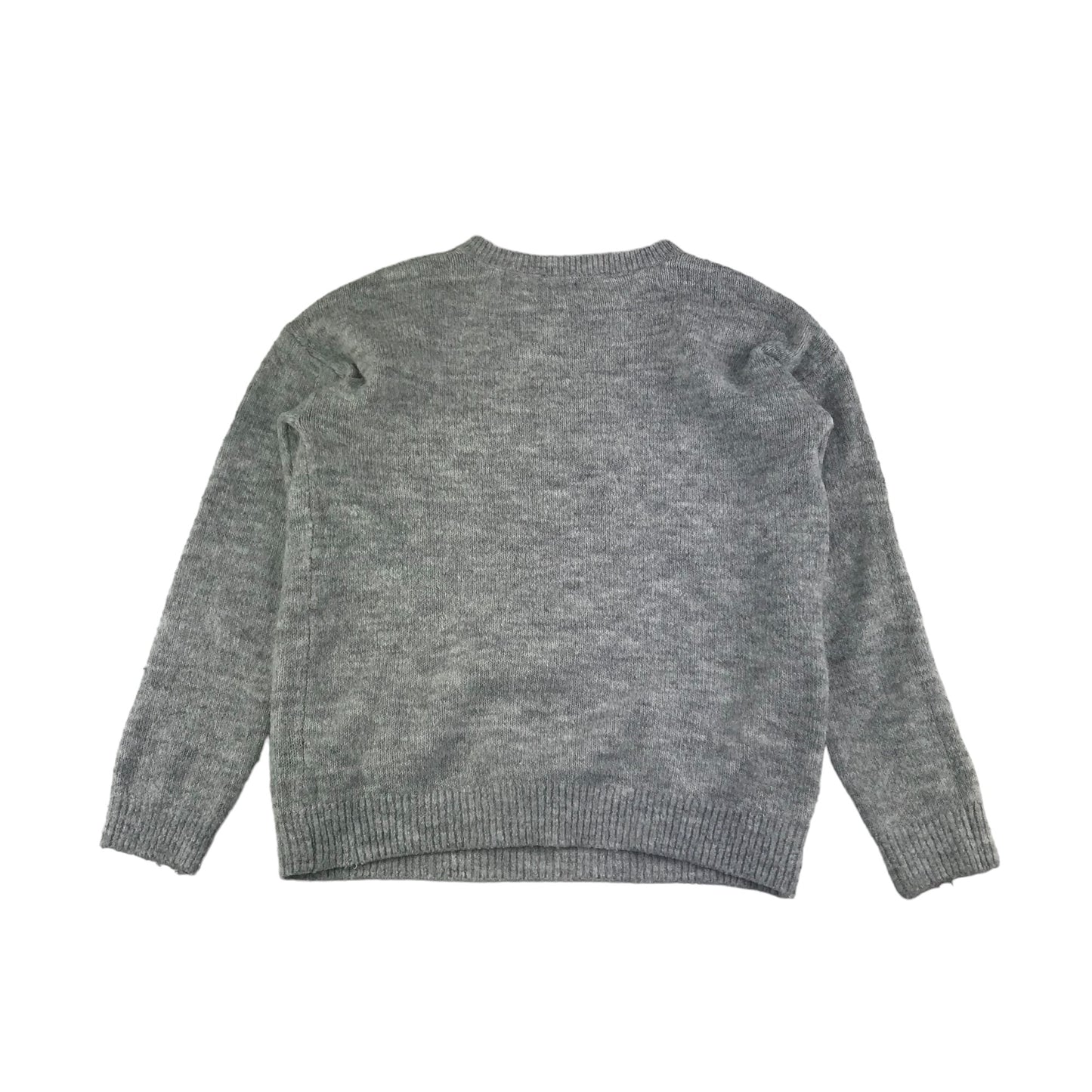 George Jumper Age 9 Grey Light Pink Love Hearts