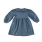 Matalan dress 6-7 years blue denim lace collar detail button up cotton