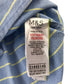 M&S shirt 7-8 years blue with yellow stripes full button up  cotton