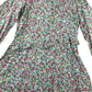 Next Dress Age 9 Light Blue and Green Floral Print Design Frilled Waist