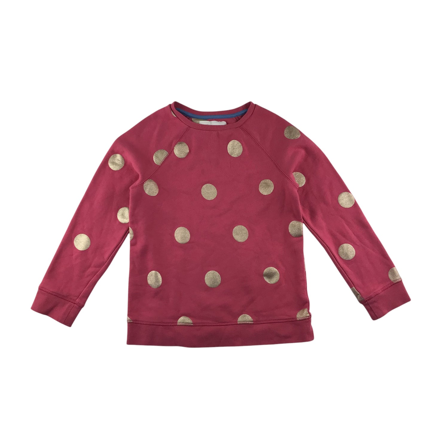 Boden sweater 11-12 years pink with golden polka dots