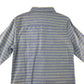 M&S shirt 7-8 years blue with yellow stripes full button up  cotton