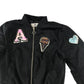 H&M light jacket 8-9 years black bomber style cuffed arms and waist with sequin patches