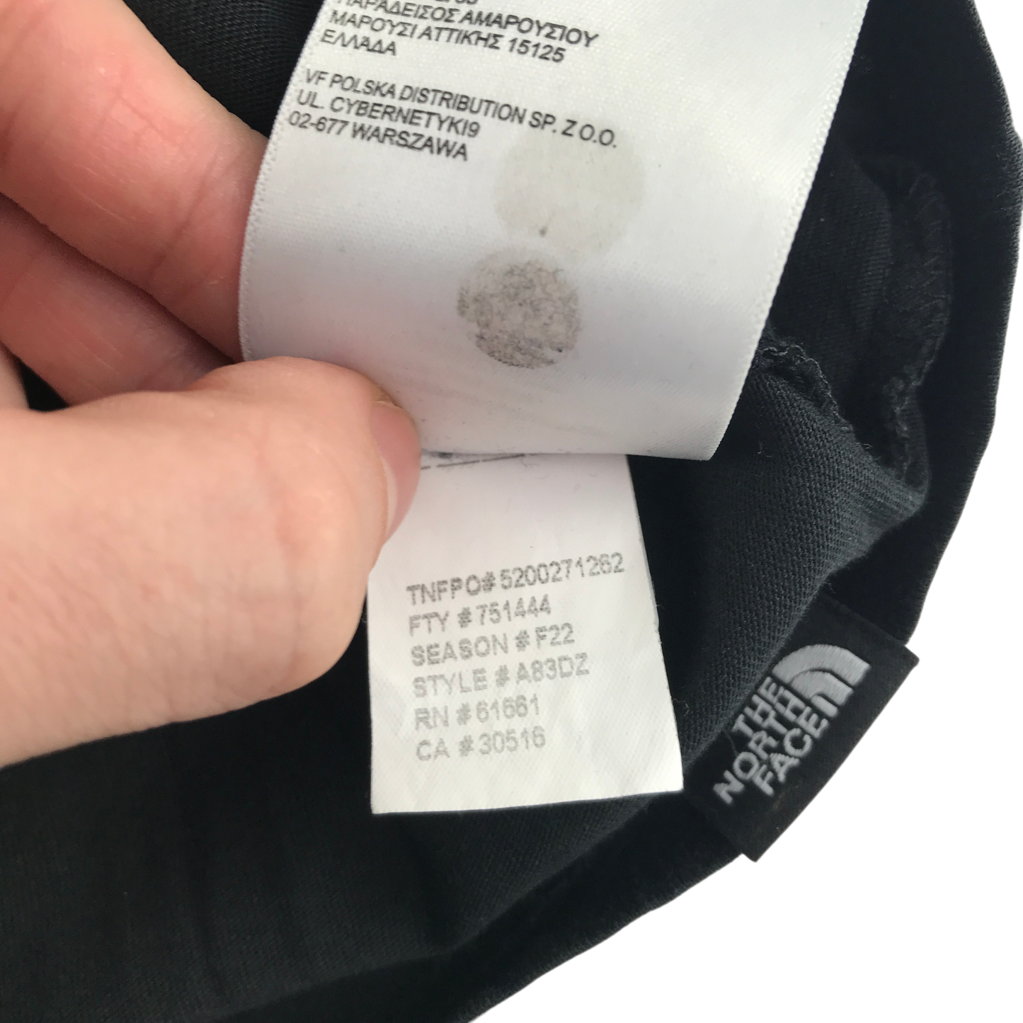 North Face 14-16 years black t-shirt