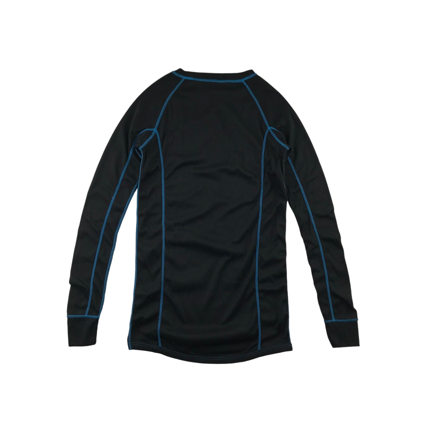 Thermal Set 12-13 Years Black with Blue Stitching Detailing