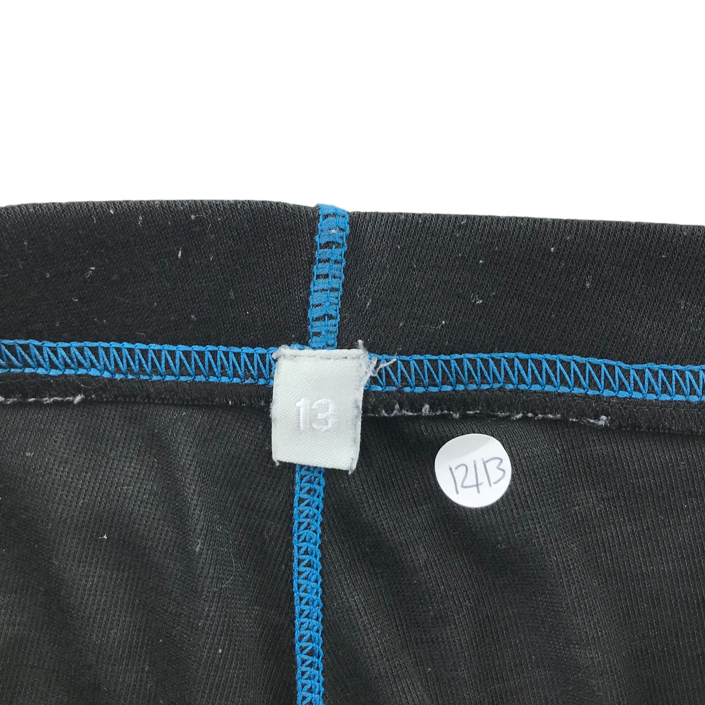 Thermal Set 12-13 Years Black with Blue Stitching Detailing