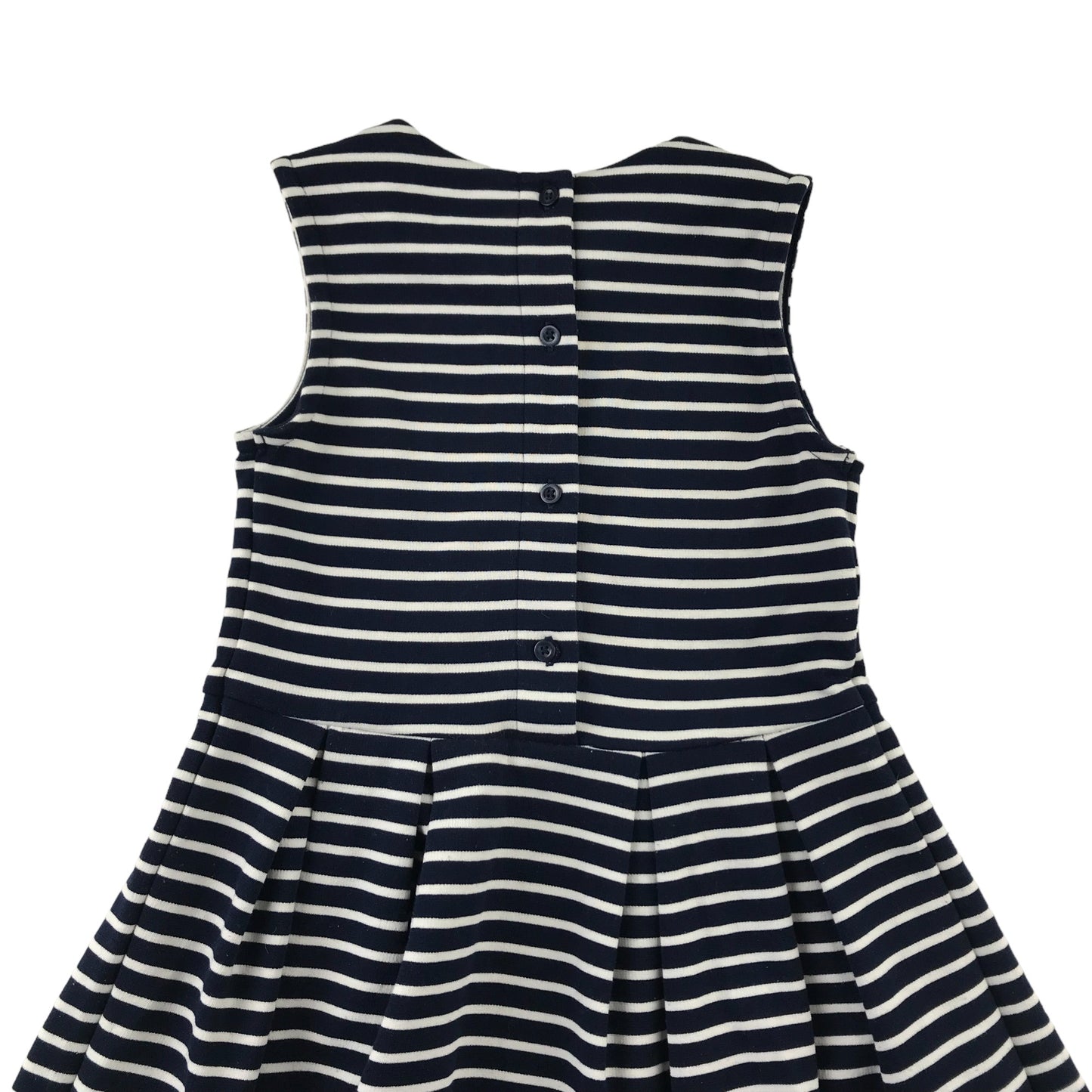 Next Dress Age 4 Navy and White Stripy Pleated Skirt