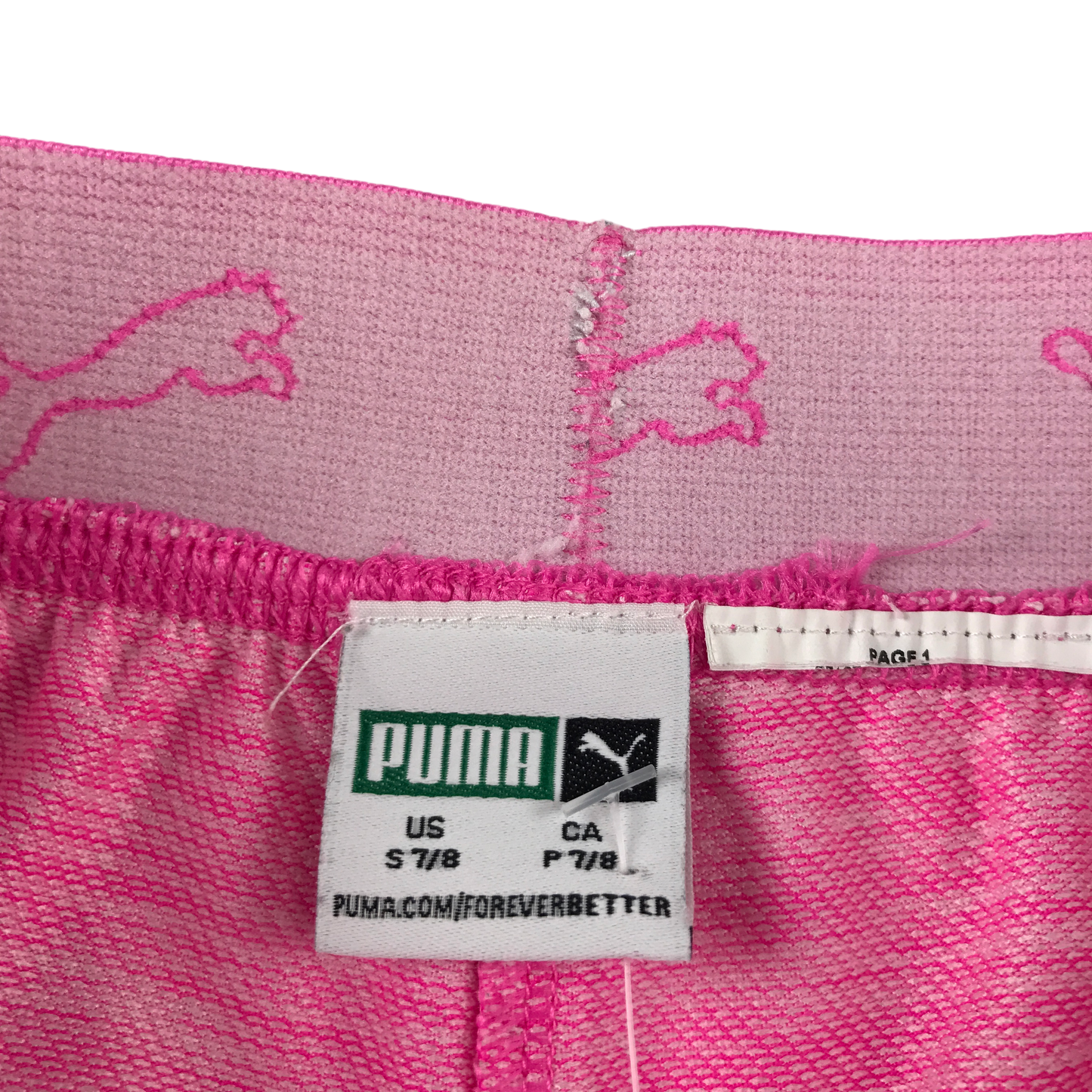 Puma 7-8 years pink sports shorts