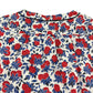 Petit Bateau blouse 5-6 years white with red floral graphic print cotton