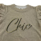 River Island blouse 5-6 years gold sparkly top with embroidery and puffy short sleeves