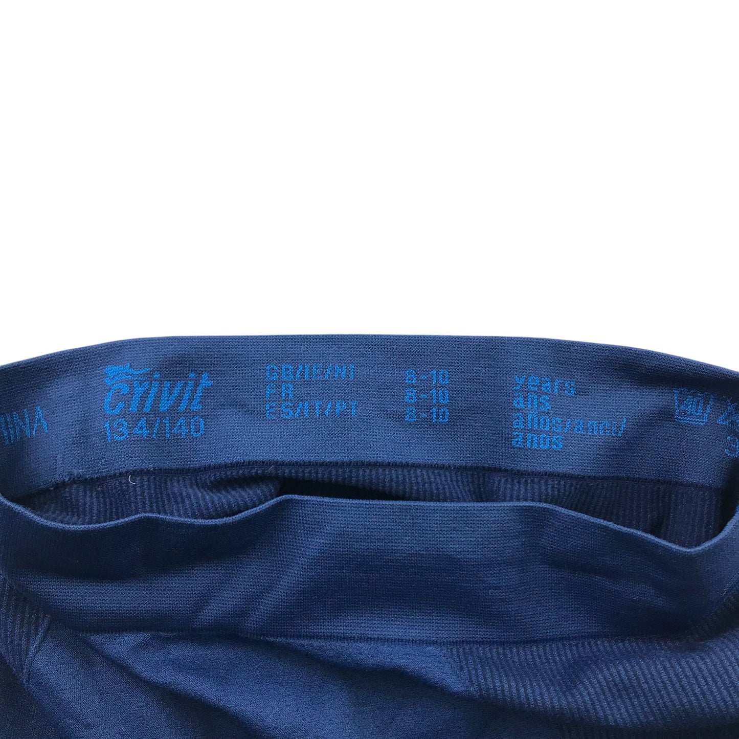 Crivit Thermal Set 9-10 Years Blue with Black Detailing