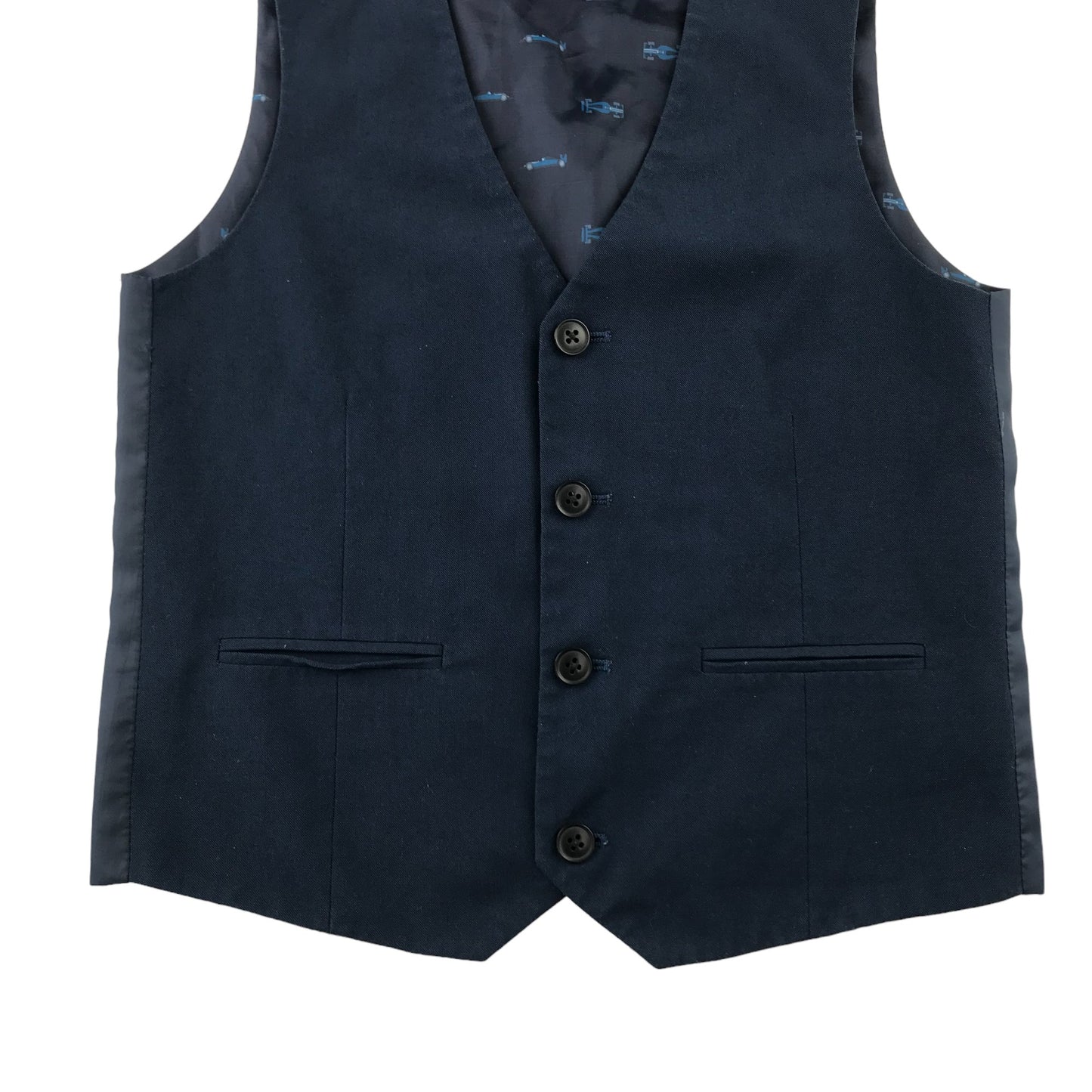 Next waistcoat 9 years navy blue formal occasionwear