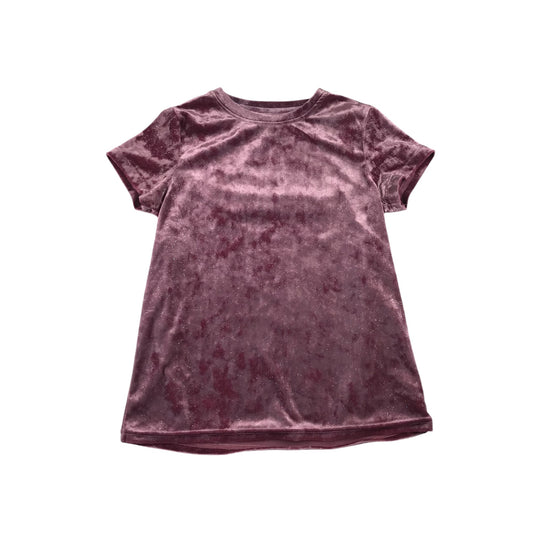 Next blouse 6-7 years pink plain velvety top