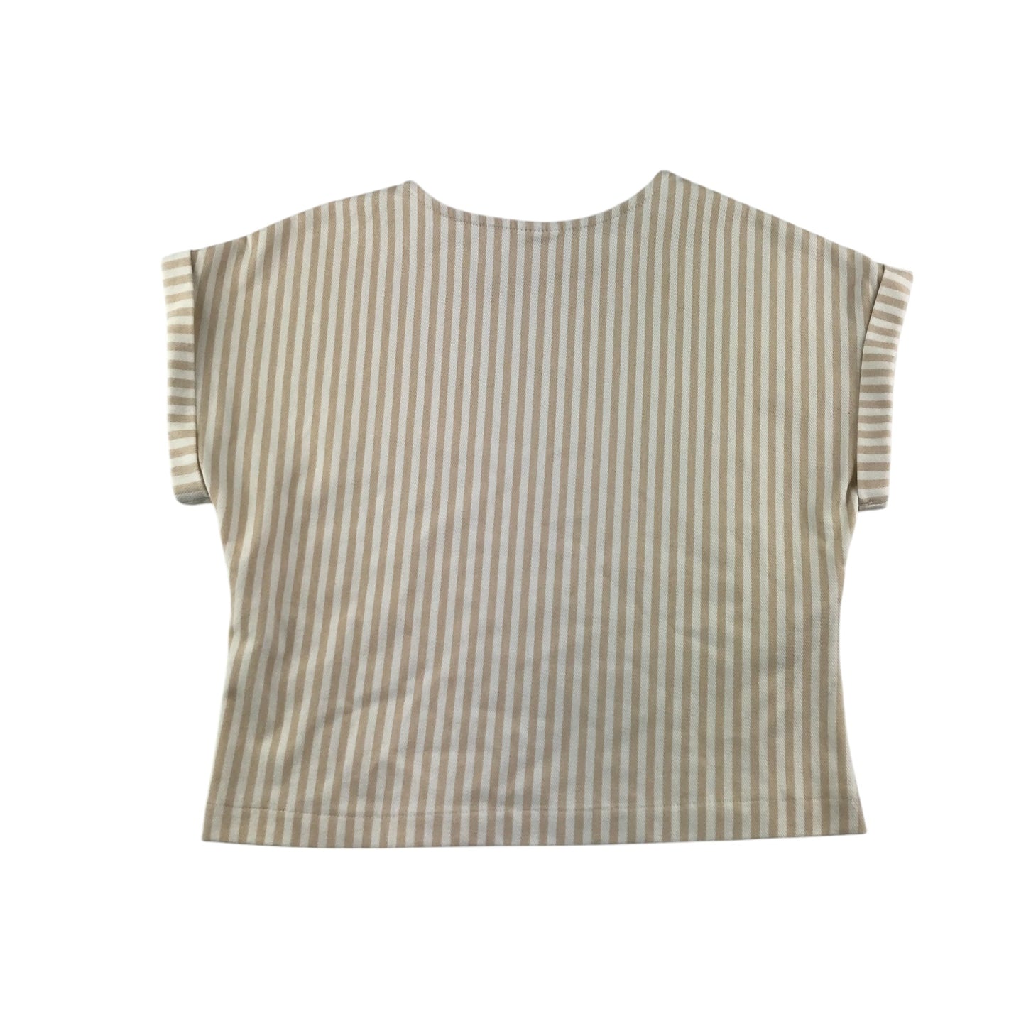 Zara blouse 9-10 years beige and while vertical stripes pattern