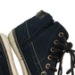 Trainers shoe size UK 2 navy upper and white outer soles