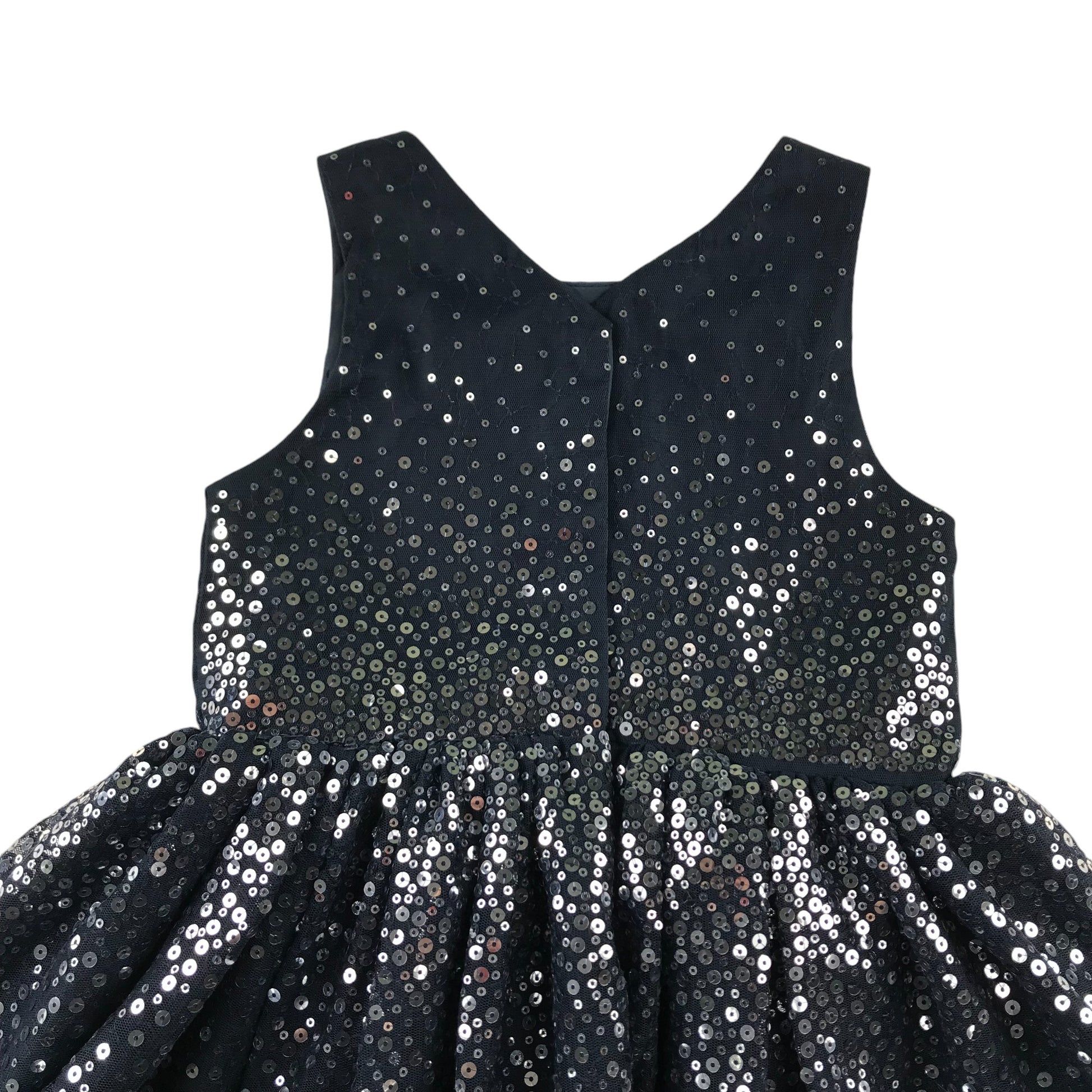 h&m navy sequin dress H&M navy sequin tulle holiday party dress girls size 7 Gorgeous