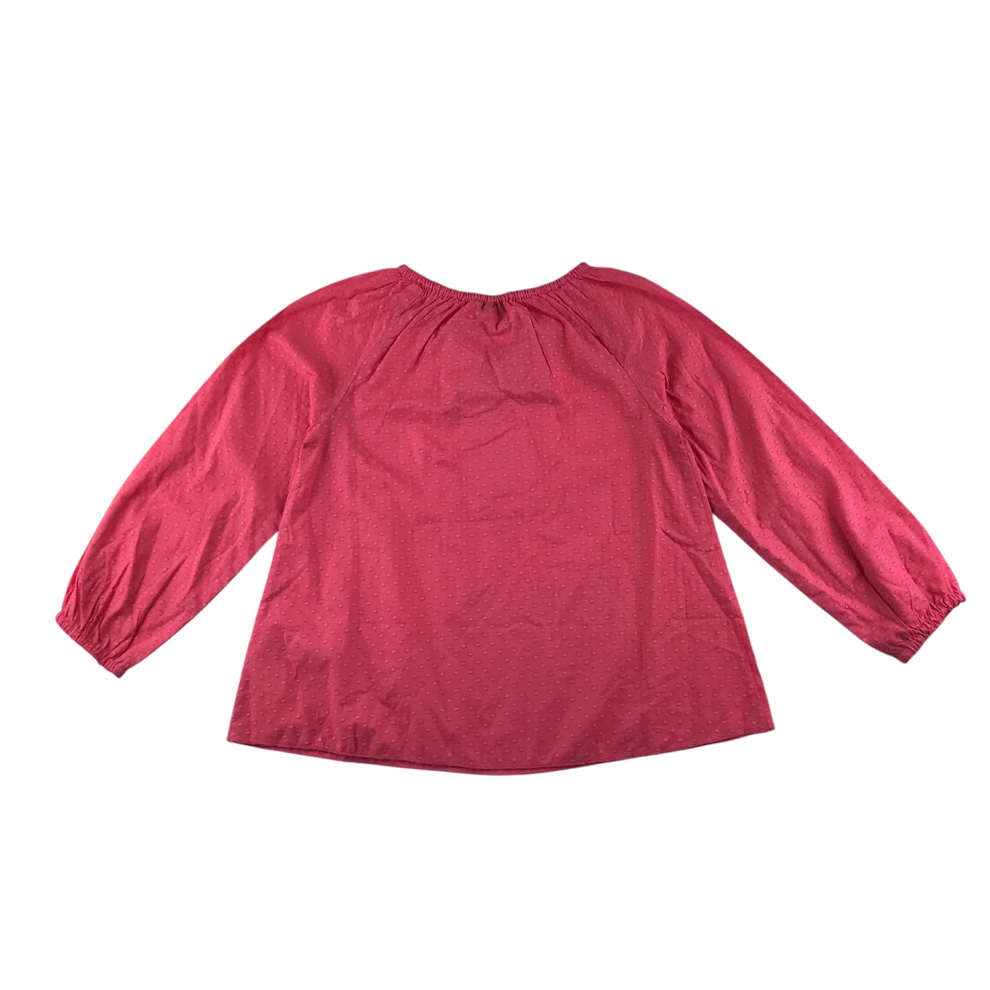 Wild & Gorgeous blouse 10-11 years pink textured pattern with orange drawstrings cotton