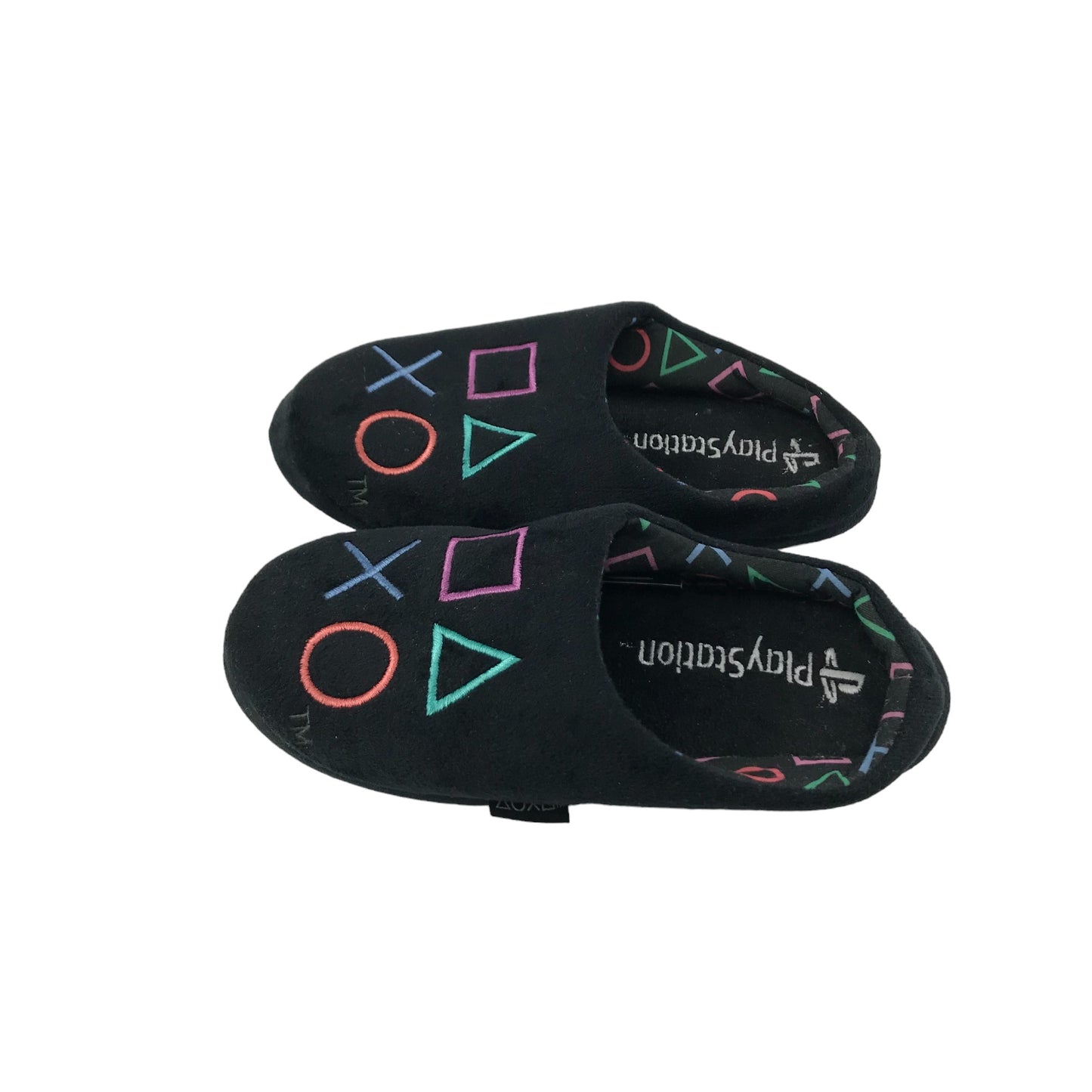 Slippers Shoe Size 3-4 Black PlayStation Gaming