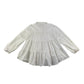 Zara blouse 11-12 years white plain layered with collar cotton