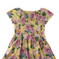 H&M Dress Age 9 Yellow Floral Print Design Pink Flowers Shirred Top