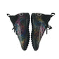 Football boots shoe size UK 2 black multicoloured lighting design