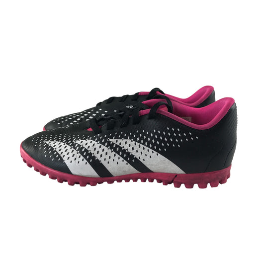 Adidas Predator football boots shoe size UK 13.5k  black white and pink colourway