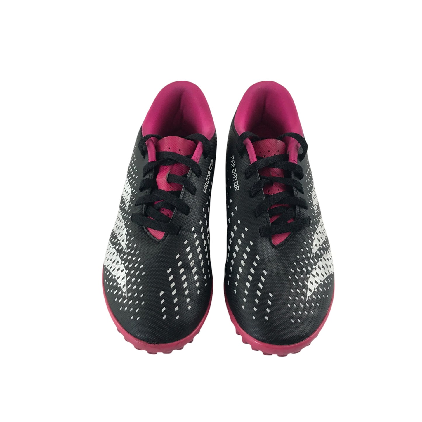 Adidas Predator football boots shoe size UK 13.5k  black white and pink colourway