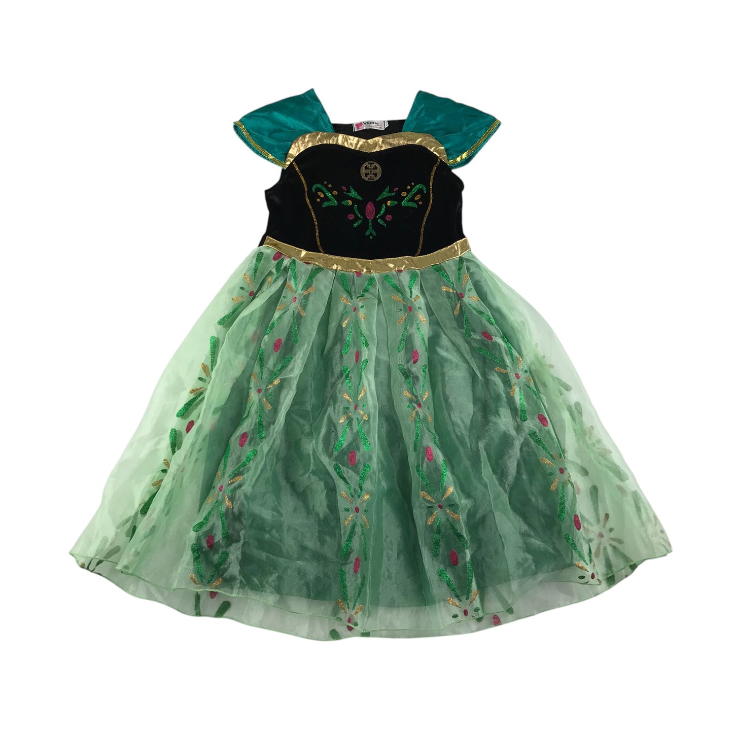 Disney costume 9-10  years black and green Disney Frozen Princess Anna dress