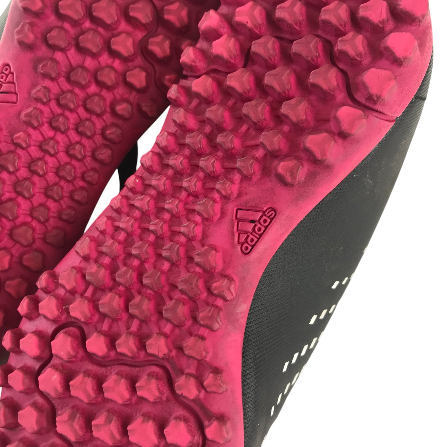 Adidas Predator football boots shoe size UK 13.5k  black white and pink colourway