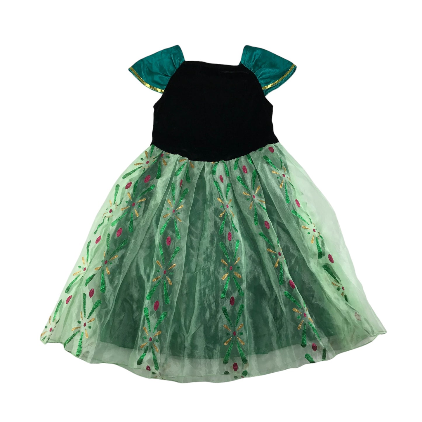 Disney costume 9-10  years black and green Disney Frozen Princess Anna dress