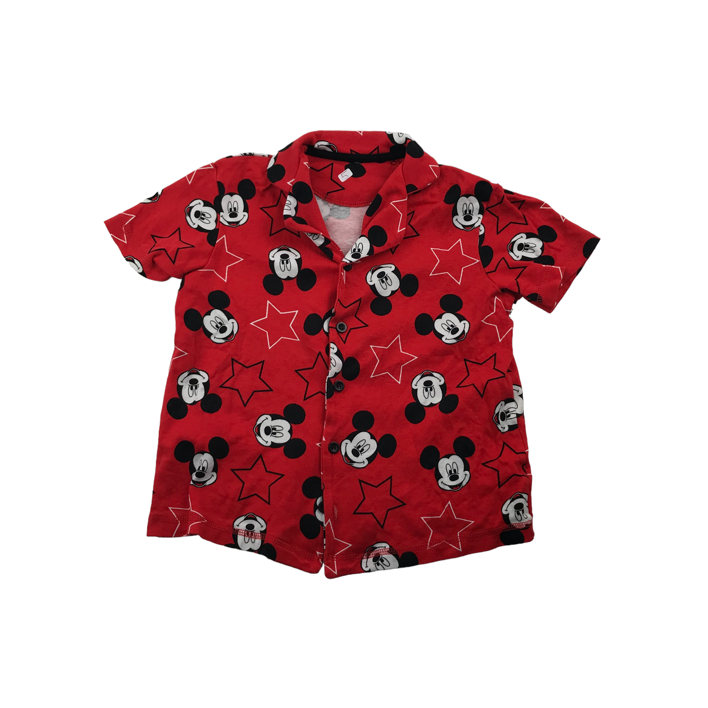 George Red Mickey Mouse Cotton Pyjama Set Age 5