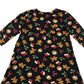 George festive dress 9-10 years black long sleeve A-line stretchy gingerbread print pattern