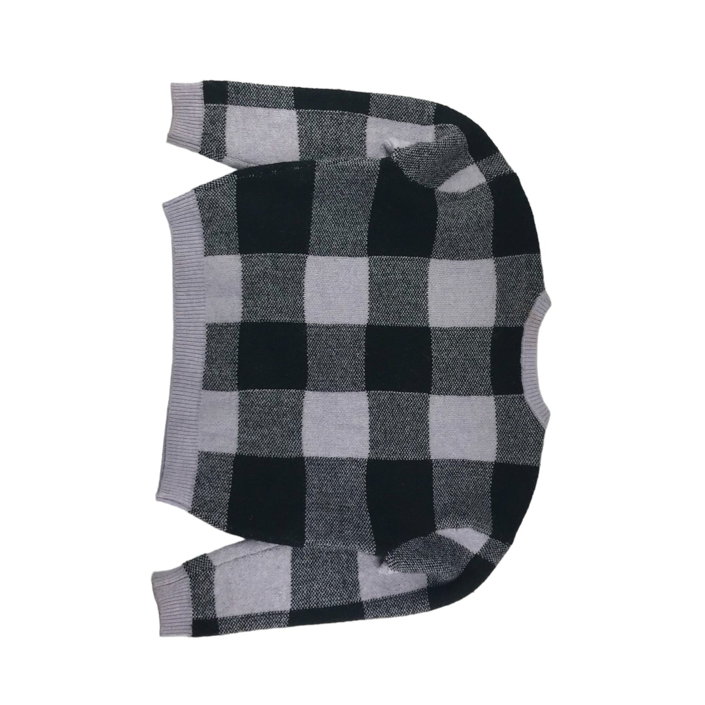 H&M Jumper Age 11 Lilac Black Check Pattern