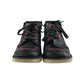 Kickers boots shoe size 2 black and pink colourway leather upper with back rubber soles