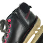 Kickers boots shoe size 2 black and pink colourway leather upper with back rubber soles